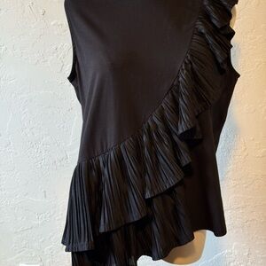 Christian Siriano Black Wonder Runway Top